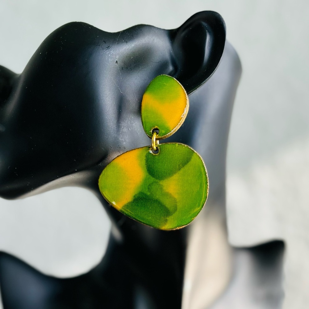 Tropical Vibes Tie Dye Look Handcrafted Earrings
